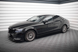 Seitenschweller Ansatz Cup Leisten V.2 passend für Mercedes-Benz CLS C218 schwarz Hochglanz