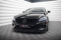 Cup Spoilerlippe Front Ansatz passend für Mercedes-Benz CLS C218 Facelift schwarz Hochglanz