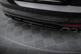 Mittlerer Cup Diffusor Heck Ansatz DTM Look passend für Audi S4 B9 Facelift schwarz Hochglanz