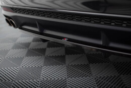 Mittlerer Cup Diffusor Heck Ansatz DTM Look passend für Audi S4 B9 Facelift schwarz Hochglanz