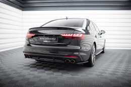 Street+ Mittlerer Diffusor RACE Heck Ansatz passend für Audi S4 B9 FL schwarz Hochglanz