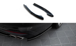 Heck Ansatz Flaps Diffusor passend für Audi S4 B9 Facelift schwarz Hochglanz