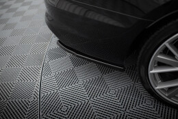 Heck Ansatz Flaps Diffusor passend für Audi S4 B9 Facelift schwarz Hochglanz