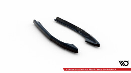 Heck Ansatz Flaps Diffusor passend für Audi S4 B9 Facelift schwarz Hochglanz