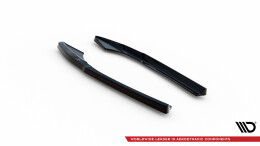 Heck Ansatz Flaps Diffusor passend für Audi S4 B9 Facelift schwarz Hochglanz