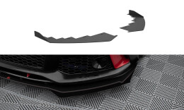 Front Stoßstange Flaps für Audi A7 RS7 Look C7 schwarz Hochglanz