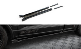 Seitenschweller Ansatz Cup Leisten für Shelby F150 Super Snake schwarz Hochglanz