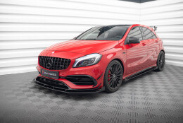 Front Stoßstange Flaps für Mercedes-Benz A 45 AMG W176 Facelift schwarz Hochglanz