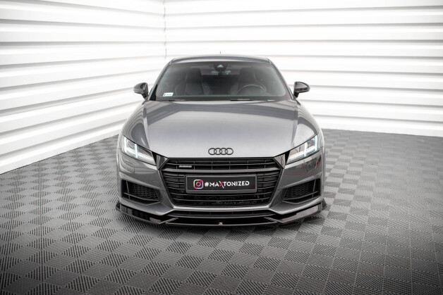 Cup Spoilerlippe Front Ansatz V.1 passend für Audi TT S / S-Line 8S schwarz Hochglanz
