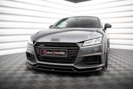 Cup Spoilerlippe Front Ansatz V.1 passend für Audi TT S / S-Line 8S schwarz Hochglanz