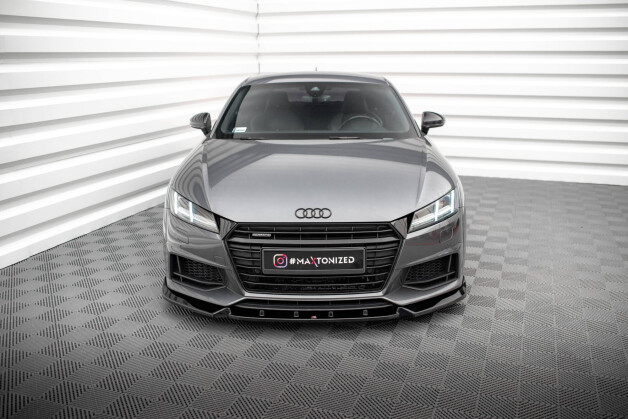 Street+ Spoilerlippe Front Ansatz V.2 passend für Audi TT S / S-Line 8S schwarz Hochglanz