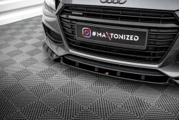 Cup Spoilerlippe Front Ansatz V.2 passend für Audi TT S / S-Line 8S schwarz Hochglanz