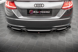 Mittlerer Cup Diffusor Heck Ansatz passend für Audi TT S-Line 8S schwarz Hochglanz