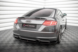 Mittlerer Cup Diffusor Heck Ansatz passend für Audi TT S-Line 8S schwarz Hochglanz