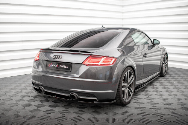 Heck Ansatz Flaps Diffusor V.1 passend für Audi TT S-Line 8S schwarz Hochglanz