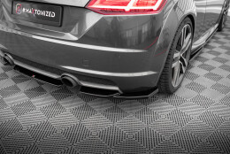 Heck Ansatz Flaps Diffusor V.1 passend für Audi TT S-Line 8S schwarz Hochglanz
