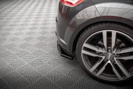 Heck Ansatz Flaps Diffusor V.1 passend für Audi TT S-Line 8S schwarz Hochglanz