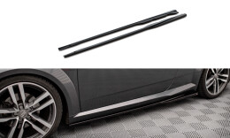 Seitenschweller Ansatz Cup Leisten passend für Audi TT S-Line 8S schwarz Hochglanz