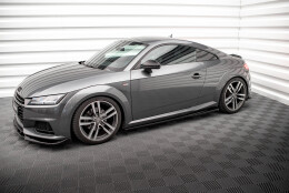 Seitenschweller Ansatz Cup Leisten passend für Audi TT S-Line 8S schwarz Hochglanz