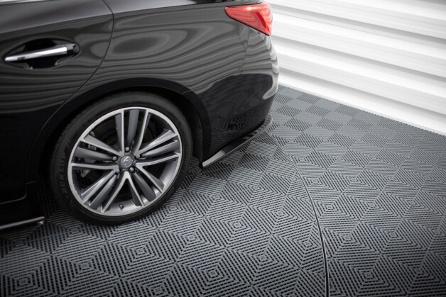 Street+ Heck Ansatz Flaps V.2 passend für Infiniti Q50 S Mk1 schwarz Hochglanz
