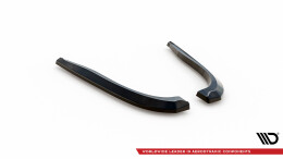 Heck Ansatz Flaps Diffusor V.2 passend für Infiniti Q50 S Mk1 schwarz Hochglanz