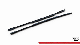 Seitenschweller Ansatz Cup Leisten V.2 passend für Infiniti Q50 S Mk1 schwarz Hochglanz