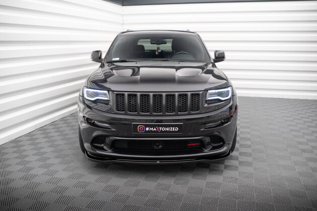 Cup Spoilerlippe Front Ansatz für Jeep Grand Cherokee SRT WK2 FL schwarz Hochglanz