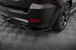 Heck Ansatz Flaps Diffusor passend für Jeep Grand Cherokee SRT WK2 Facelift schwarz Hochglanz