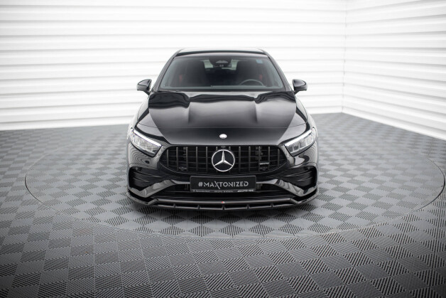 Cup Spoilerlippe Front Ansatz passend für Mercedes-AMG A35 W177 Facelift schwarz Hochglanz