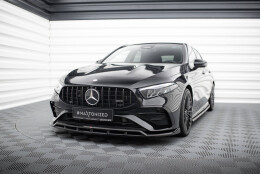 Cup Spoilerlippe Front Ansatz für Mercedes-AMG A35 / A  AMG-Line W177 Facelift schwarz Hochglanz