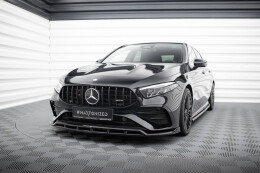 Cup Spoilerlippe Front Ansatz für Mercedes-AMG A35 W177 Facelift schwarz Hochglanz