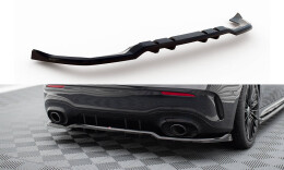 Mittlerer Cup Diffusor Heck Ansatz DTM Look passend für Mercedes-AMG A35 Hatchback W177 schwarz Hochglanz