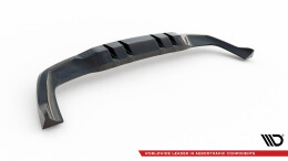 Mittlerer Cup Diffusor Heck Ansatz DTM Look passend für Mercedes-AMG A35 Hatchback W177 schwarz Hochglanz