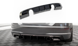 Heck Ansatz Diffusor passend für Audi TT S-Line 8S schwarz Hochglanz
