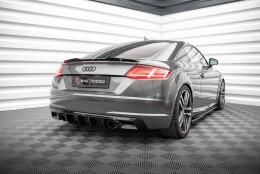 Heck Ansatz Diffusor passend für Audi TT S-Line 8S schwarz Hochglanz
