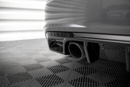 Heck Ansatz Diffusor passend für Audi TT S-Line 8S schwarz Hochglanz