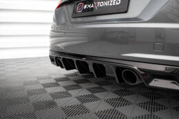 Heck Ansatz Diffusor passend für Audi TT S-Line 8S schwarz Hochglanz