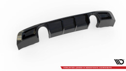 Heck Ansatz Diffusor passend für Audi TT S-Line 8S schwarz Hochglanz