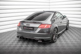 Heck Ansatz Flaps Diffusor V.2 passend für Audi TT S-Line 8S schwarz Hochglanz
