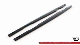 Seitenschweller Ansatz Cup Leisten für Audi A7 S-Line C7 schwarz Hochglanz