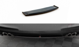 Mittlerer Cup Diffusor Heck Ansatz passend für BMW 5er GT M-Paket F07 schwarz Hochglanz