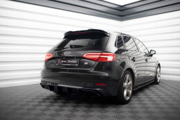 Heck Spoiler Aufsatz Abrisskante für Audi A3 Sportback 8V FL schwarz Hochglanz