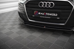 Cup Spoilerlippe Front Ansatz V.2 passend für Audi A3 Sportback 8V Facelift schwarz Hochglanz