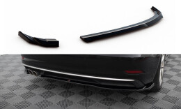 Heck Ansatz Flaps Diffusor passend für Audi A3 Sportback 8V Facelift schwarz Hochglanz