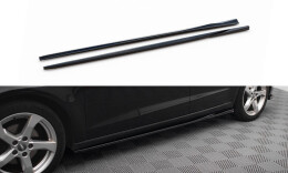 Seitenschweller Ansatz Cup Leisten für Audi A3 Sportback 8V Facelift schwarz Hochglanz