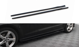 Seitenschweller Ansatz Cup Leisten passend für Audi A3 Sportback 8V Facelift schwarz Hochglanz