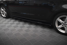 Seitenschweller Ansatz Cup Leisten passend für Audi A3 Sportback 8V Facelift schwarz Hochglanz