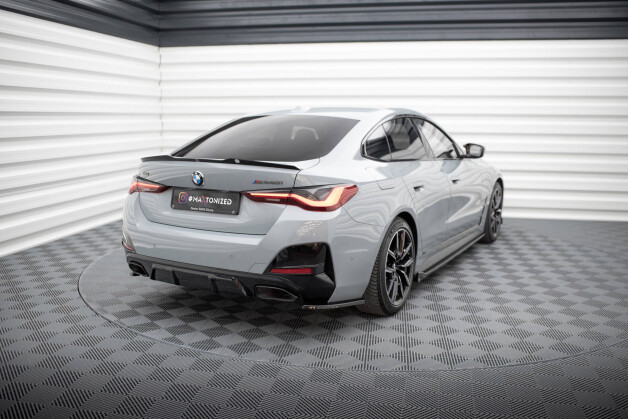 Heck Ansatz Flaps Diffusor V.1 passend für BMW M440i Gran Coupe G26 schwarz Hochglanz