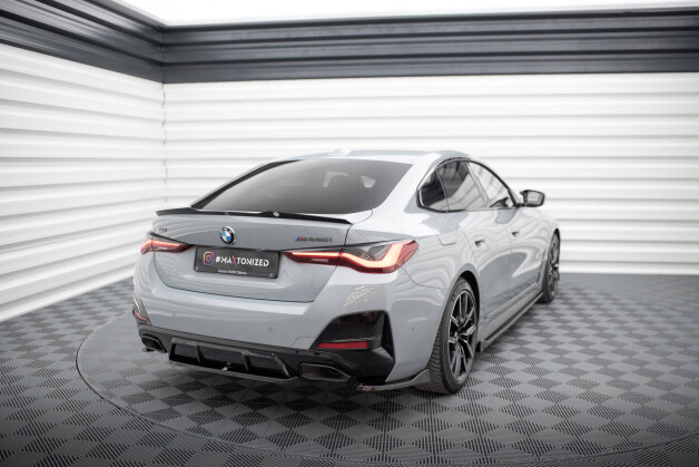 Heck Ansatz Flaps Diffusor V.2 passend für BMW M440i Gran Coupe G26 schwarz Hochglanz