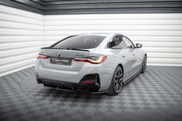 Mittlerer Cup Diffusor Heck Ansatz passend für BMW M440i Gran Coupe G26 schwarz Hochglanz